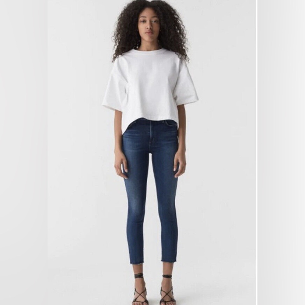 Agolde Sophie high rise raw hem jeans